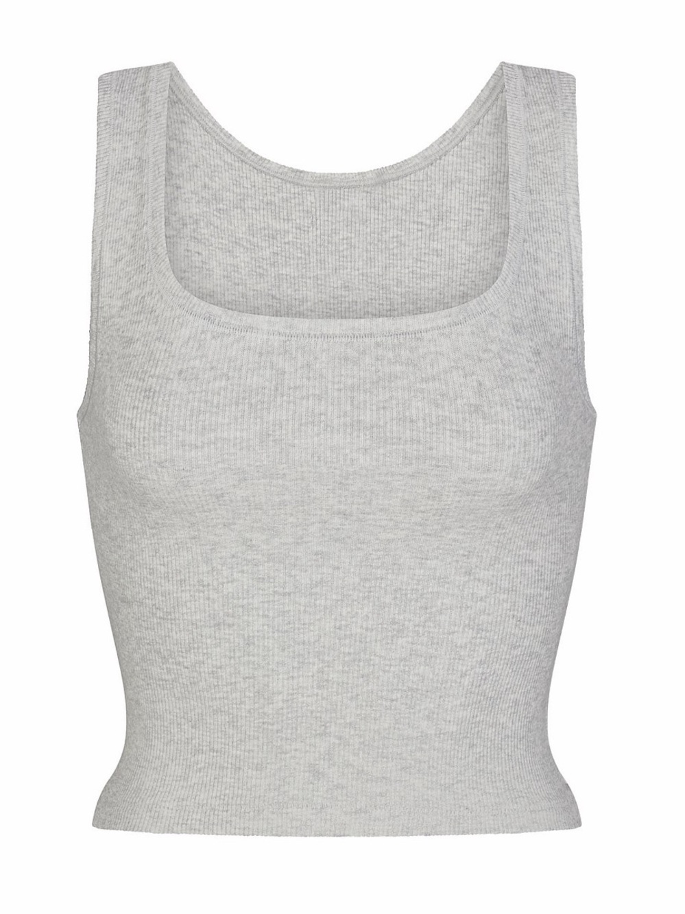 SKIMS Cotton Rib Tank in Soot (Black) - Size Small